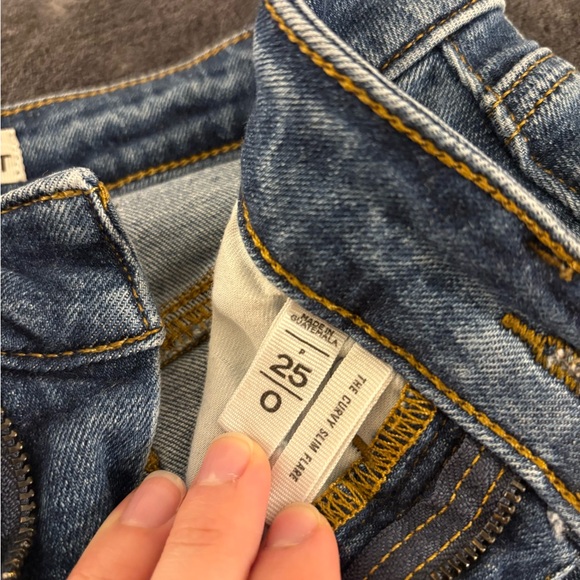 LOFT Women's The Curvy Slim Flare Blue Jeans - Picture 5 of 5